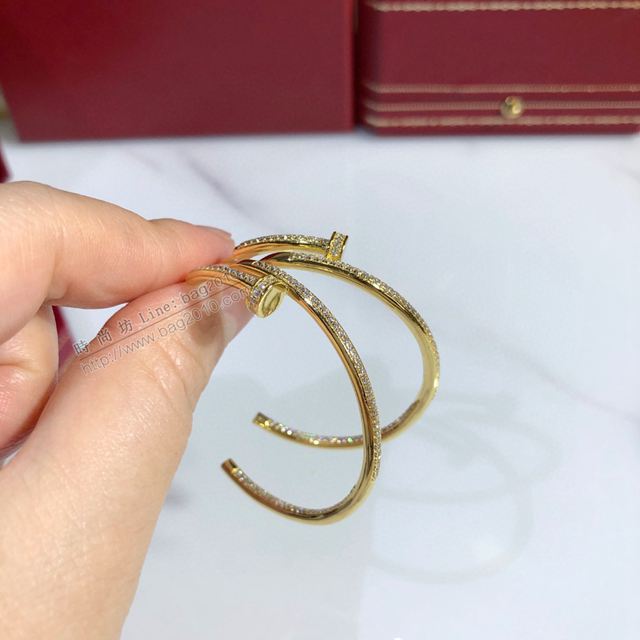 Cartier首飾 卡地亞經典釘子滿鑽耳環 JUSTE UN CLOU系列  zgk1382